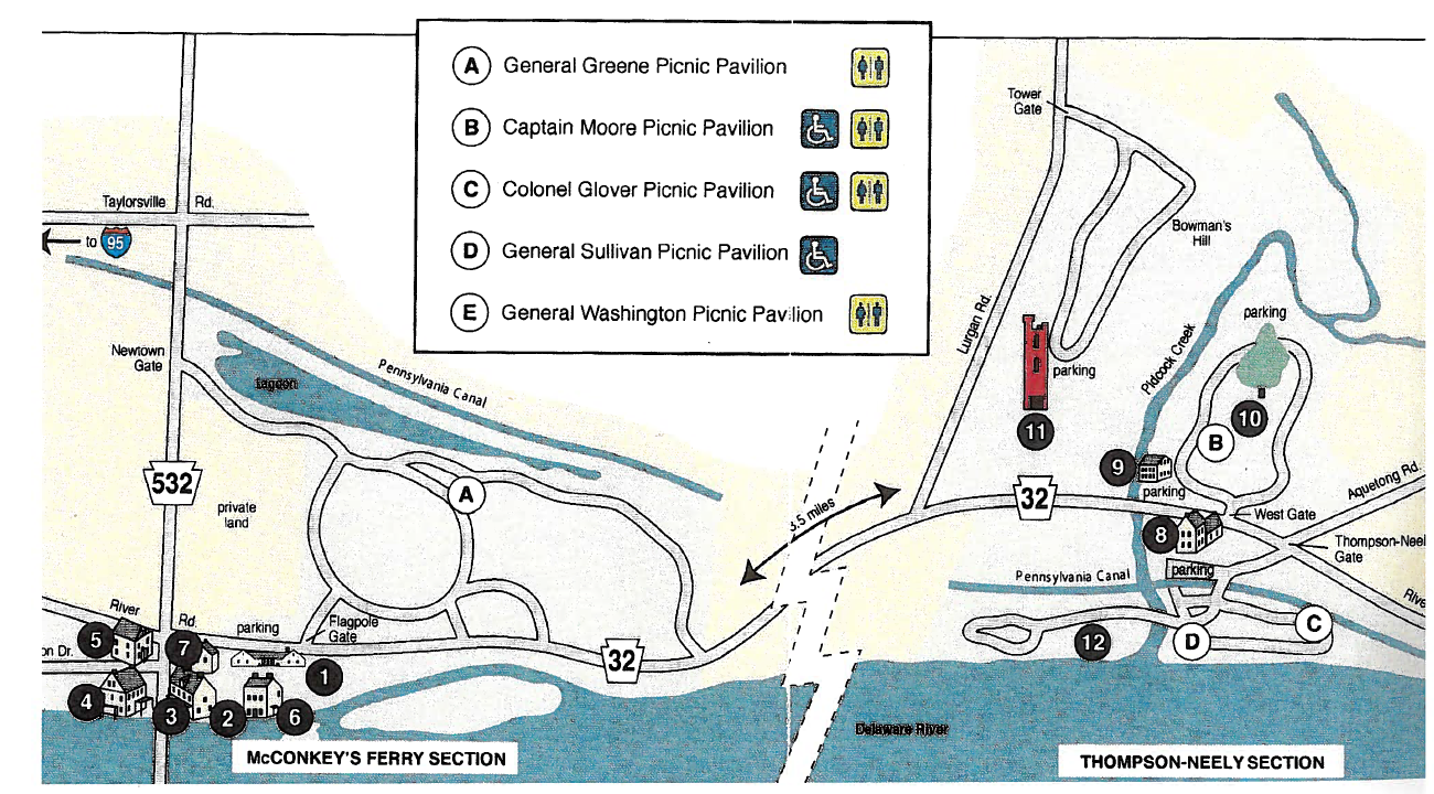 Park Map Washington Crossing Historic Park