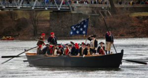 Crossing reenactment at Washington Crossing Historic Park