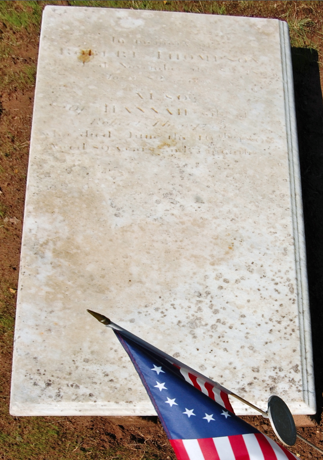 Thompson grave after cleaning