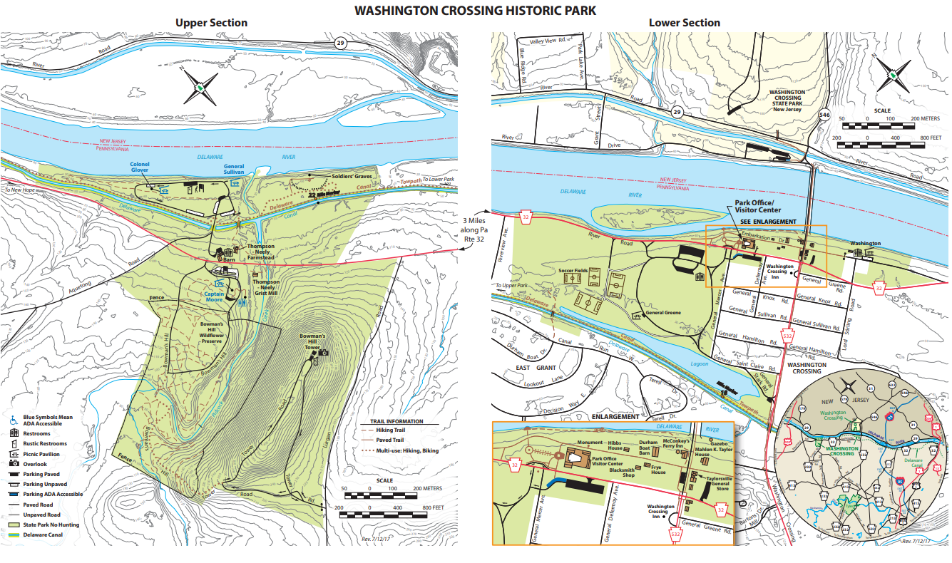 Park Map Washington Crossing Historic Park