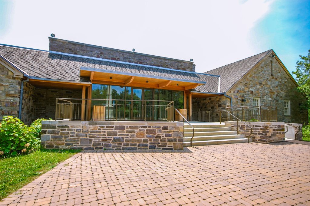 The Washington Crossing Park Visitor Center in summer.